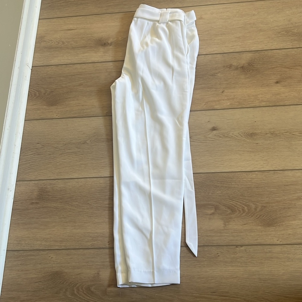 EXPRESS white ANKLE HIGH RISE pants SIZE 6 R - Picture 8 of 9
